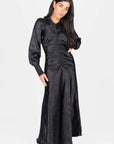 AUDREY DRESS LONG SLEEVE (BLACK) - Dress - Yakira Bella