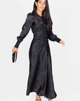 AUDREY DRESS LONG SLEEVE (BLACK) - Dress - Yakira Bella