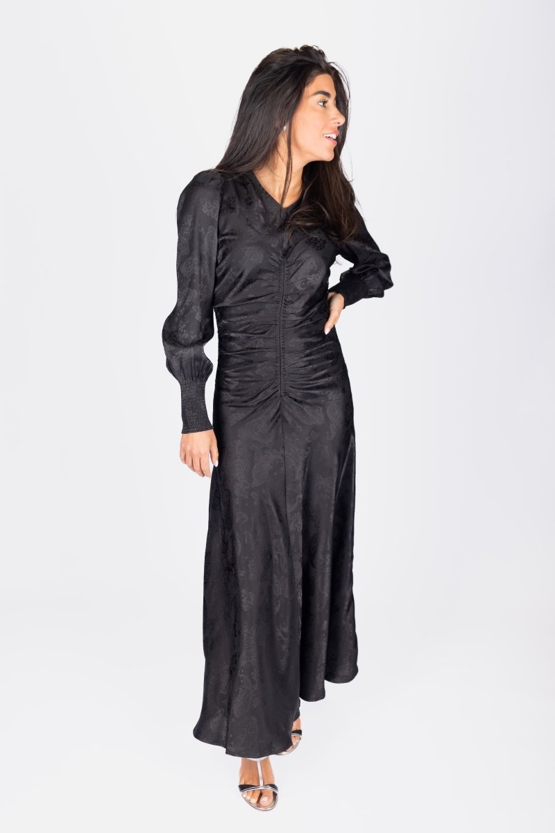 AUDREY DRESS LONG SLEEVE (BLACK) - Dress - Yakira Bella