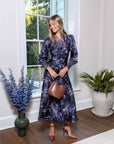 Audrey Dress Long Sleeve (Black Pattern) - Dress - Yakira Bella