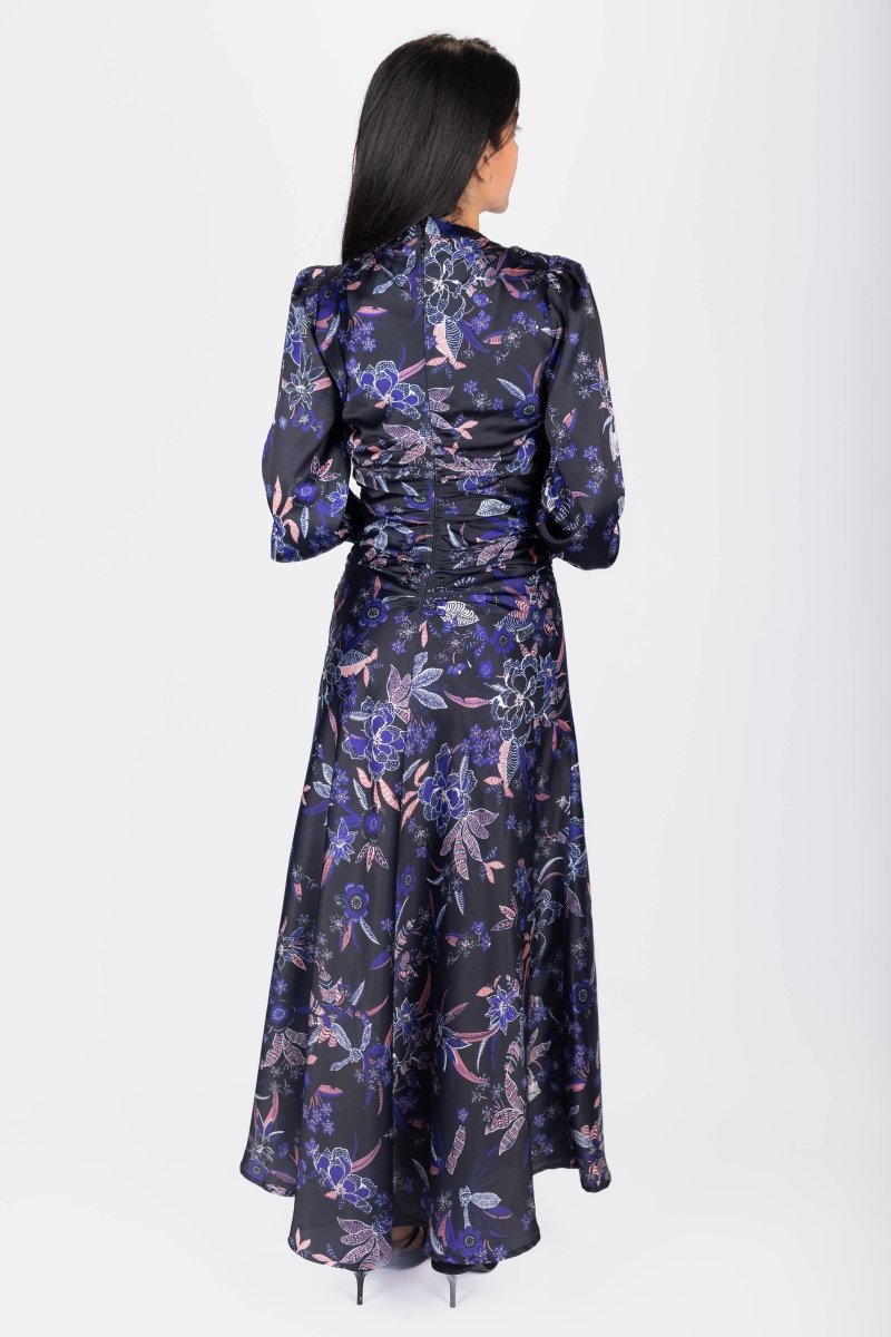 Audrey Dress Long Sleeve (Black Pattern) - Dress - Yakira Bella