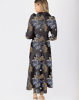 Audrey Dress Long Sleeve (Black/Blue) - Dress - Yakira Bella