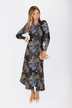 Audrey Dress Long Sleeve (Black/Blue)