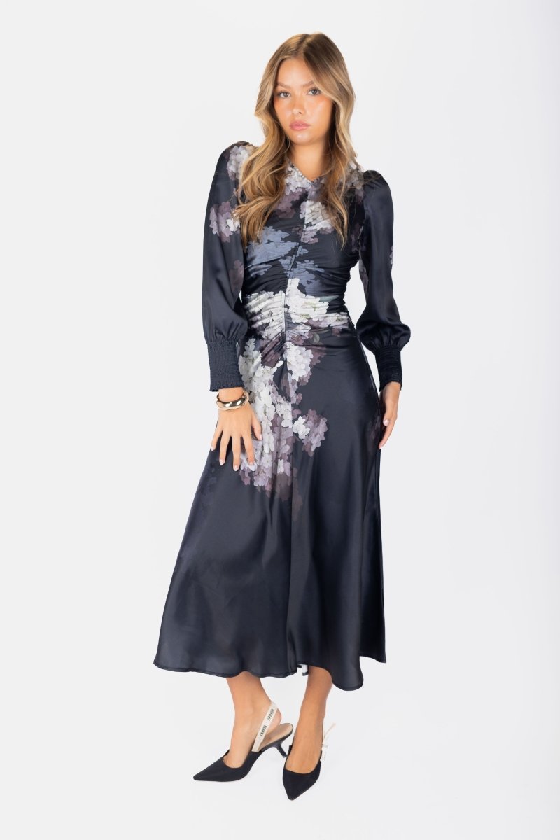Audrey dress Long Sleeve (Black/White) - Dress - Yakira Bella
