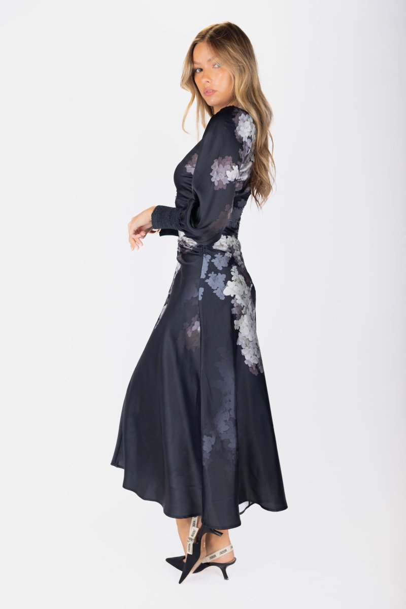 Audrey dress Long Sleeve (Black/White) - Dress - Yakira Bella