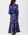 Audrey Dress Long Sleeve (Blue Pattern) - Dress - Yakira Bella