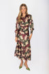 Audrey Dress Long Sleeve (Burgundy/Green)