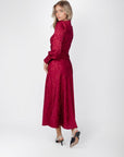 Audrey Dress Long Sleeve (Deep Red Solid) - Dress - Yakira Bella