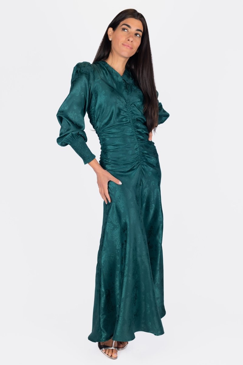 Audrey Dress Long Sleeve in Green XL Audrey Dress Long Sleeve in Green XL
