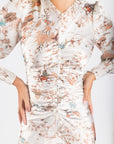 Audrey Dress Long Sleeve (Ivory Ground) - Dress - Yakira Bella