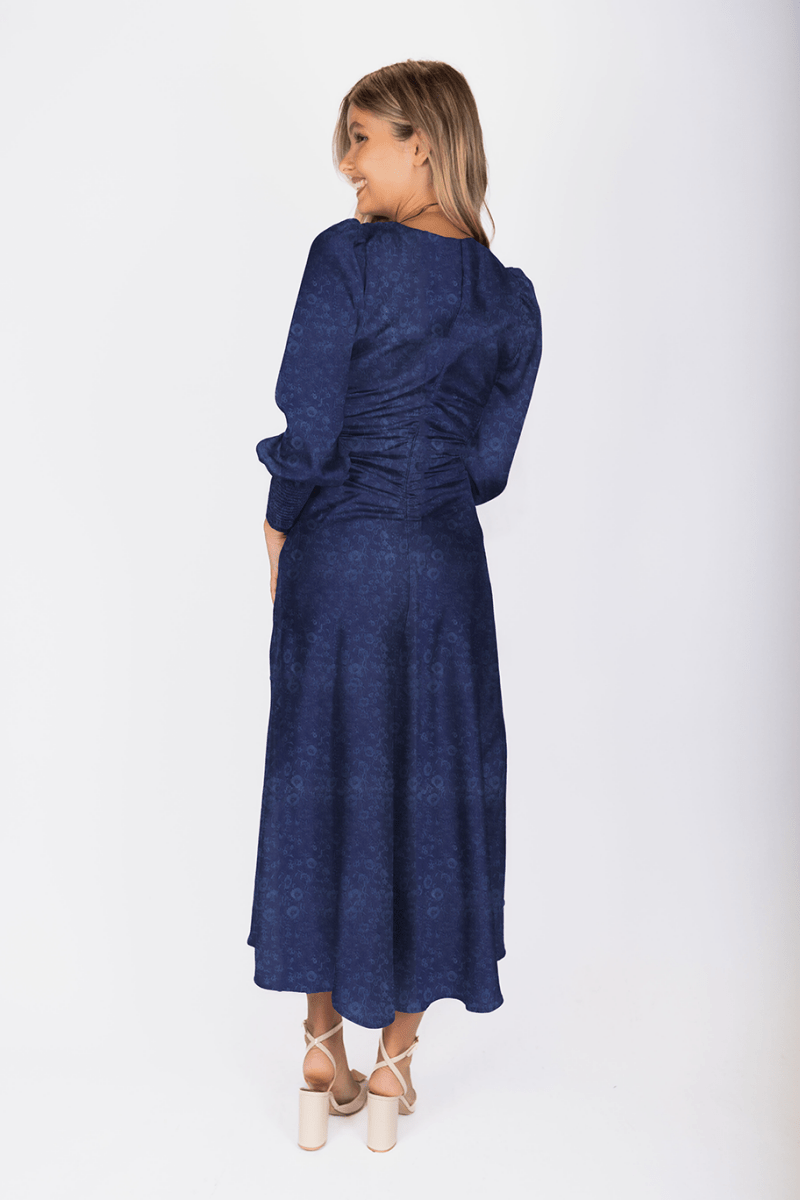 Audrey Dress Long Sleeve (Navy) - Dress - Yakira Bella