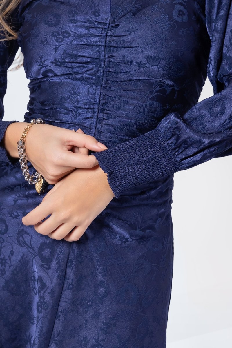 Audrey Dress Long Sleeve (Navy) - Dress - Yakira Bella