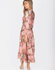Audrey Dress Long Sleeve (Pink Ground) - Dress - Yakira Bella