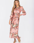 Audrey Dress Long Sleeve (Pink Ground) - Dress - Yakira Bella