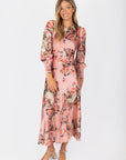 Audrey Dress Long Sleeve (Pink Ground) - Dress - Yakira Bella