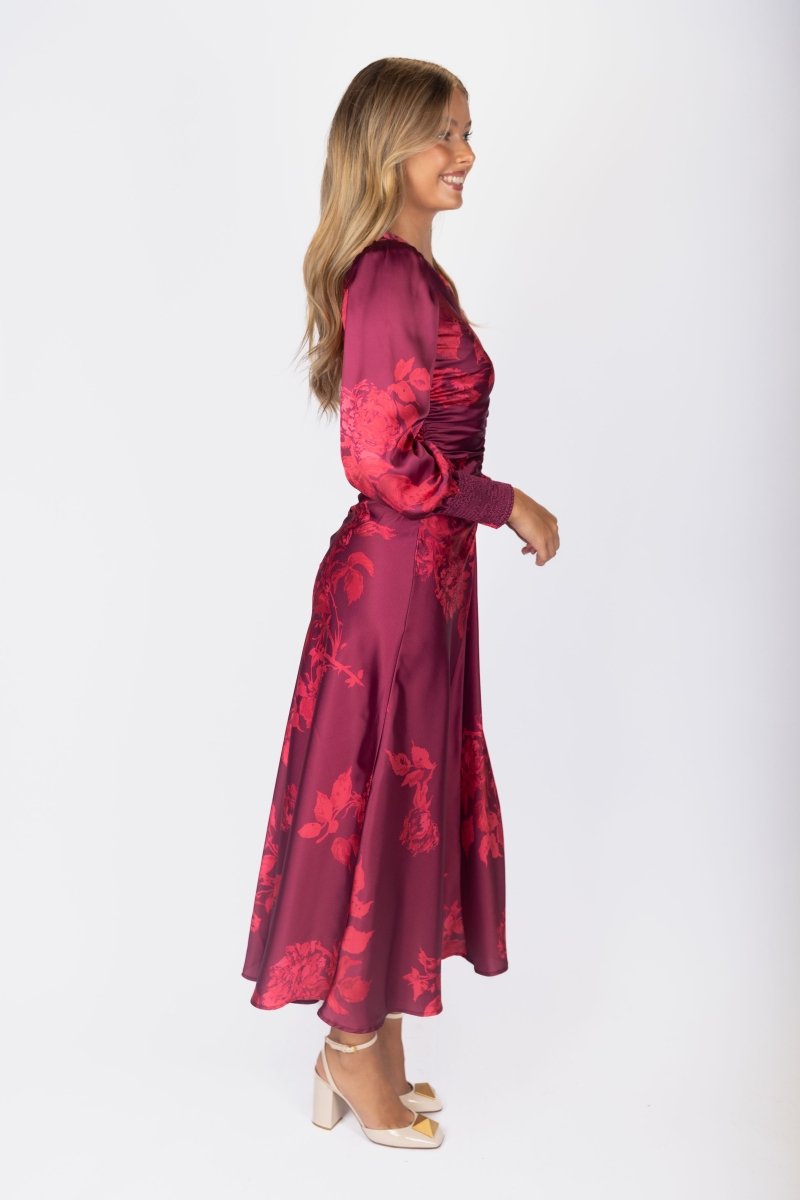 Audrey Dress Long Sleeve (Rose Pink) - Dress - Yakira Bella