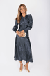 Audrey Dress Long Sleeve (Stone Blue)