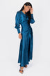 Audrey Dress Long Sleeve (Teal Blue)
