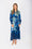 Audrey Dress Long Sleeve (Teal Blue Pattern) - Dress - Yakira Bella