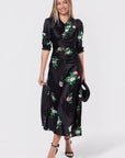 Audrey Dress Short Sleeve (Black Ground) - Dress - Yakira Bella
