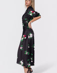 Audrey Dress Short Sleeve (Black Ground) - Dress - Yakira Bella