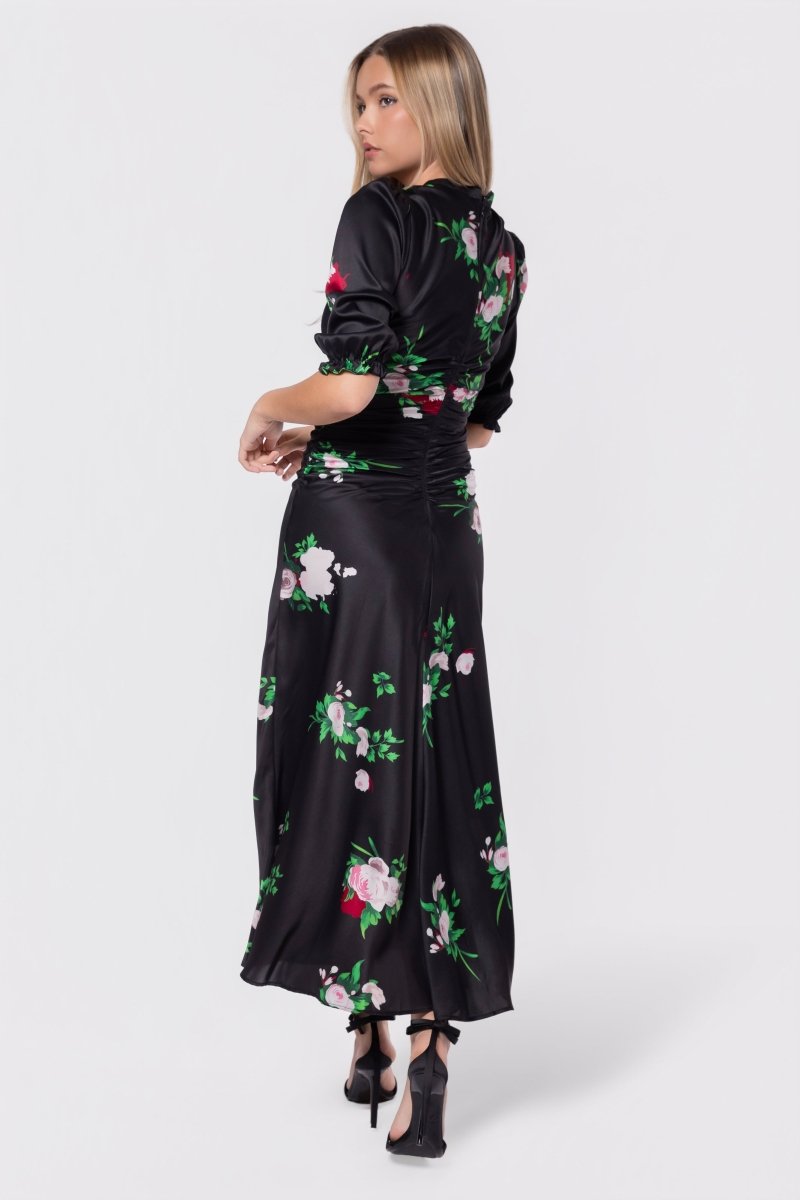 Audrey Dress Short Sleeve (Black Ground) - Dress - Yakira Bella