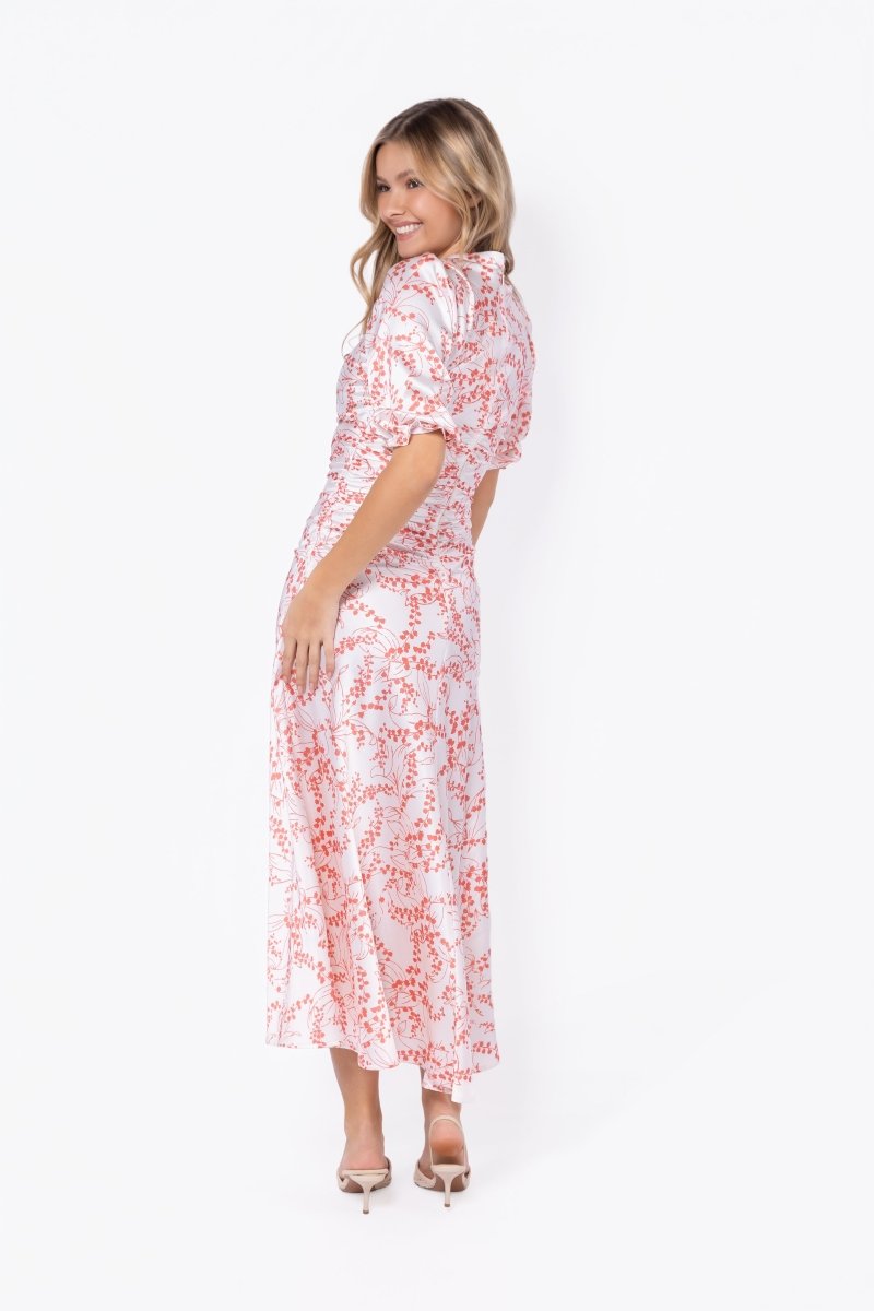 Audrey Dress Short Sleeve (Ivory Flower) - Dress - Yakira Bella