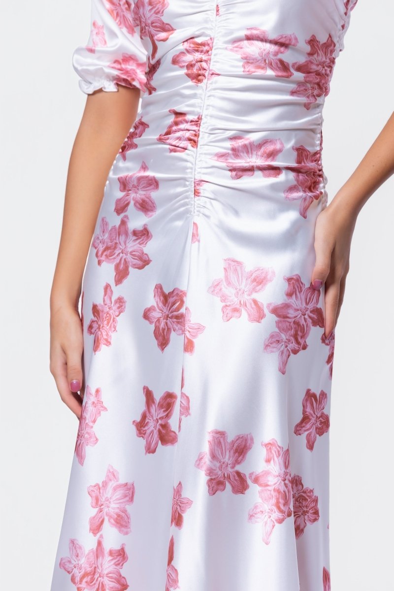 Audrey Dress Short Sleeve (Ivory Pink) - Dress - Yakira Bella