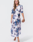 Audrey Dress Short Sleeve (Ivory Purple) - Dress - Yakira Bella
