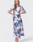 Audrey Dress Short Sleeve (Ivory Purple) - Dress - Yakira Bella