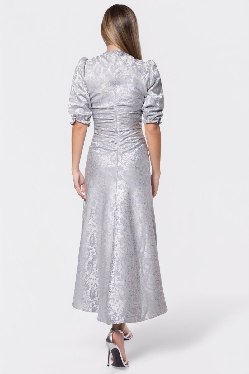 Audrey Dress Short Sleeve (Light Blue Grey) - Dress - Yakira Bella
