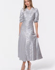 Audrey Dress Short Sleeve (Light Blue Grey) - Dress - Yakira Bella
