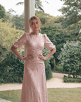 Audrey Dress Short Sleeve (Light Pink/Khaki) - Dress - Yakira Bella