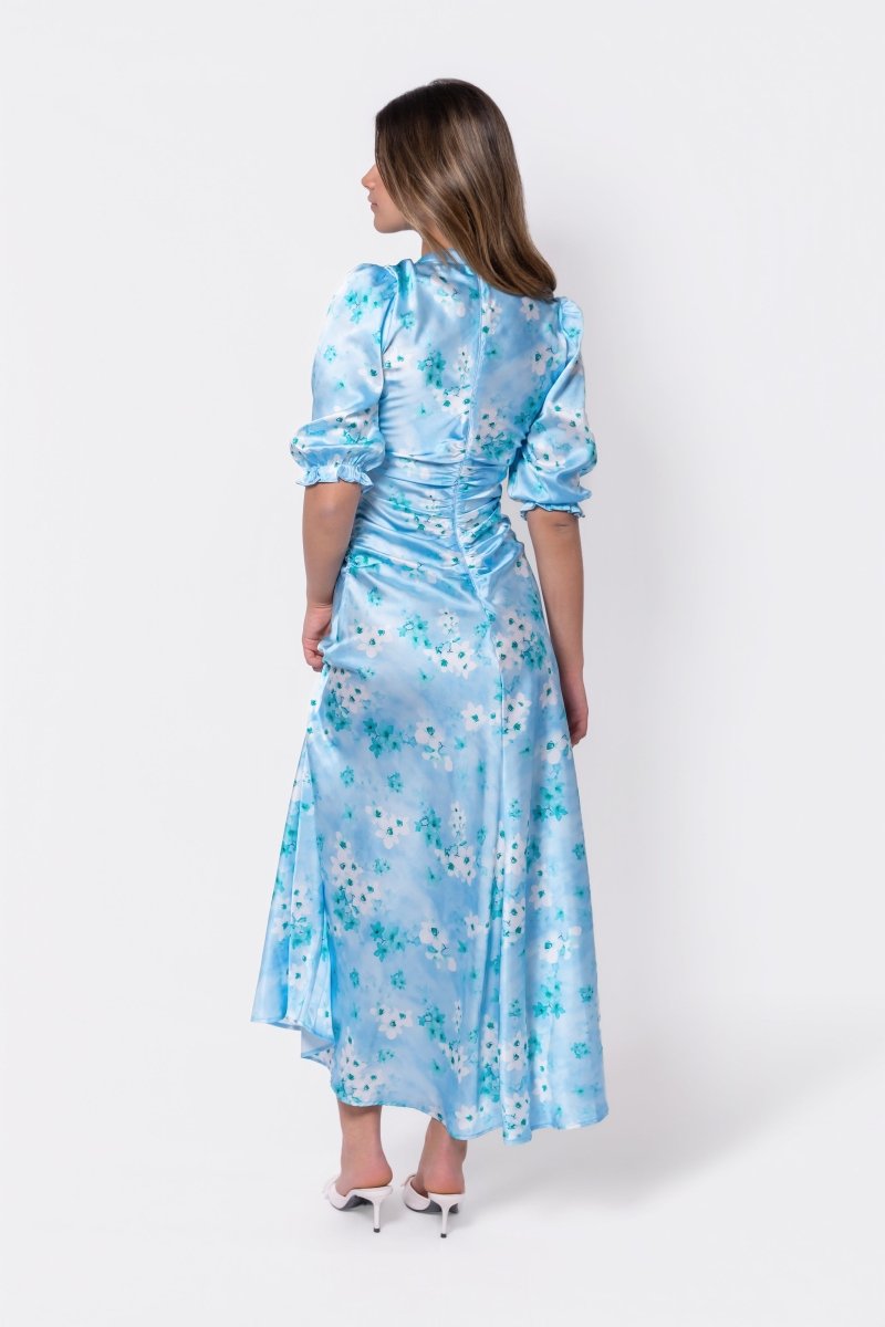 Audrey Dress Short Sleeve (Mint Flower) - Dress - Yakira Bella