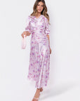 Audrey Dress Short Sleeve (Pink/Purple) - Dress - Yakira Bella
