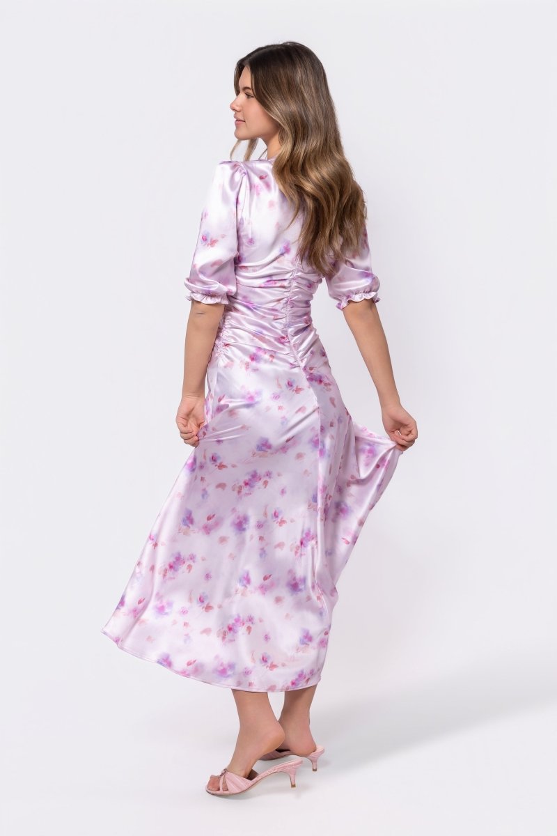 Audrey Dress Short Sleeve (Pink/Purple) – Yakira Bella