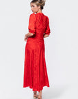 Audrey Dress Short Sleeve (Red Solid) - Dress - Yakira Bella