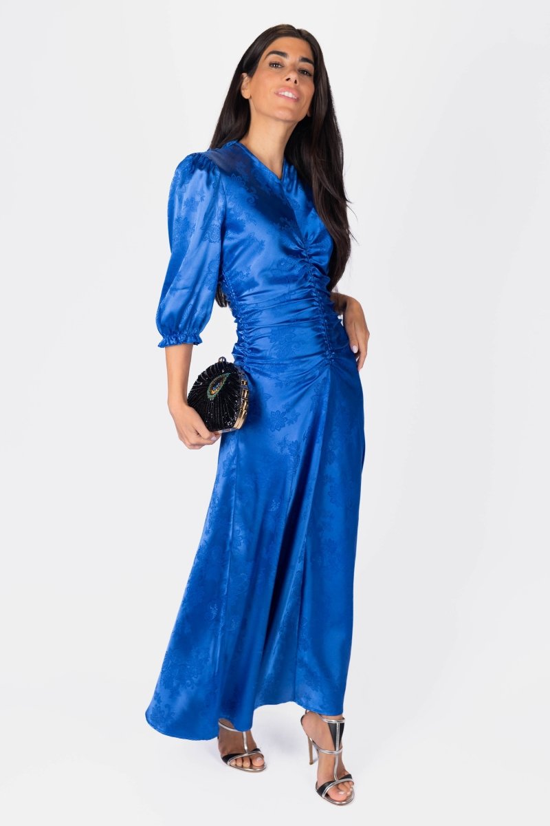 Audrey Dress Short Sleeve (Royal Blue) – Yakira Bella