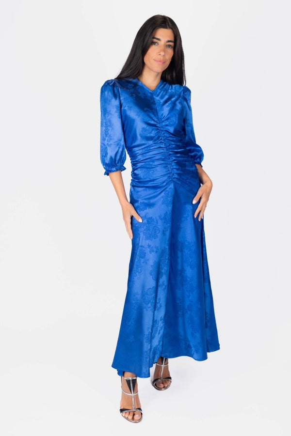 AUDREY DRESS SHORT SLEEVE (ROYAL BLUE) - Dress - Yakira Bella