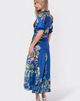 Audrey Dress Short Sleeve (Royal Blue Pattern) - Dress - Yakira Bella