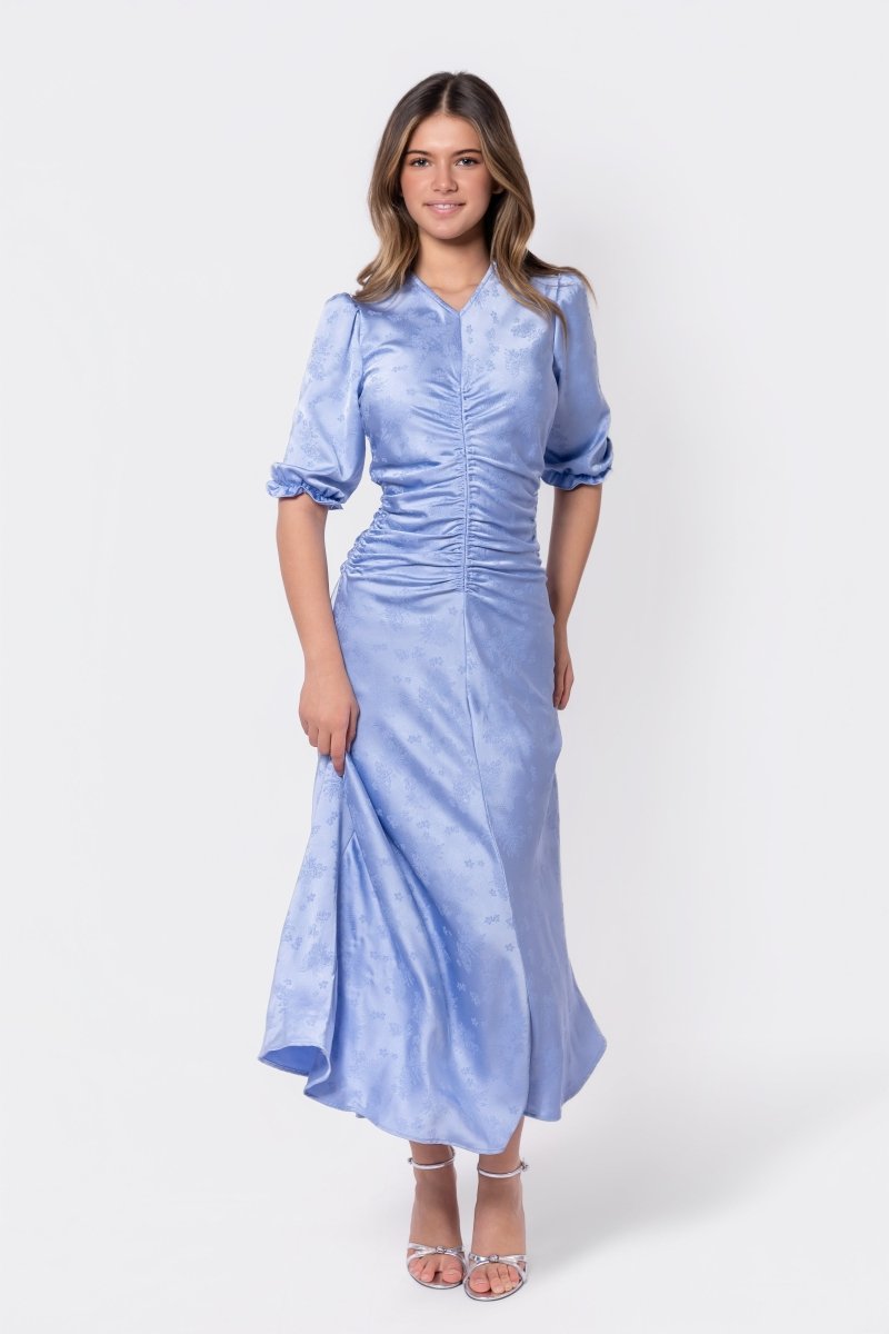 Audrey Dress Short Sleeve (Sky Blue) - Dress - Yakira Bella