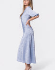 Audrey Dress Short Sleeve (Slate Blue) - Dress - Yakira Bella