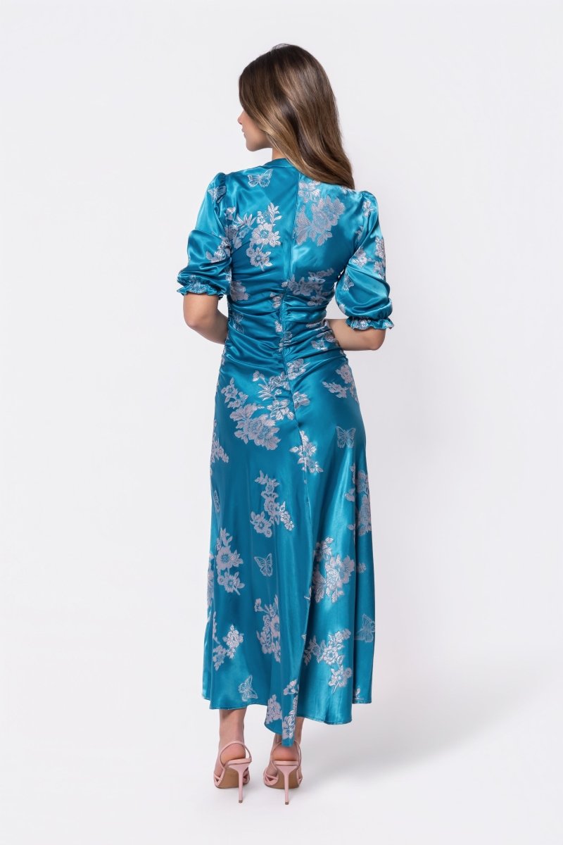 Audrey Dress Short Sleeve (Teal Green) - Dress - Yakira Bella