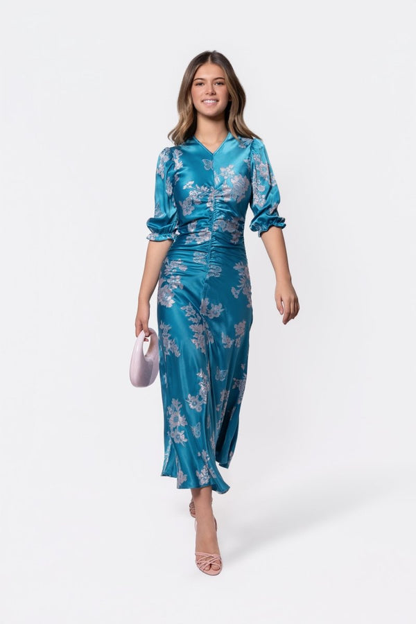 Audrey Dress Short Sleeve (Teal Green) - Dress - Yakira Bella