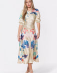 Audrey Dress Short Sleeve (Yellow Flower) - Dress - Yakira Bella