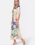 Audrey Dress Short Sleeve (Yellow Flower) - Dress - Yakira Bella