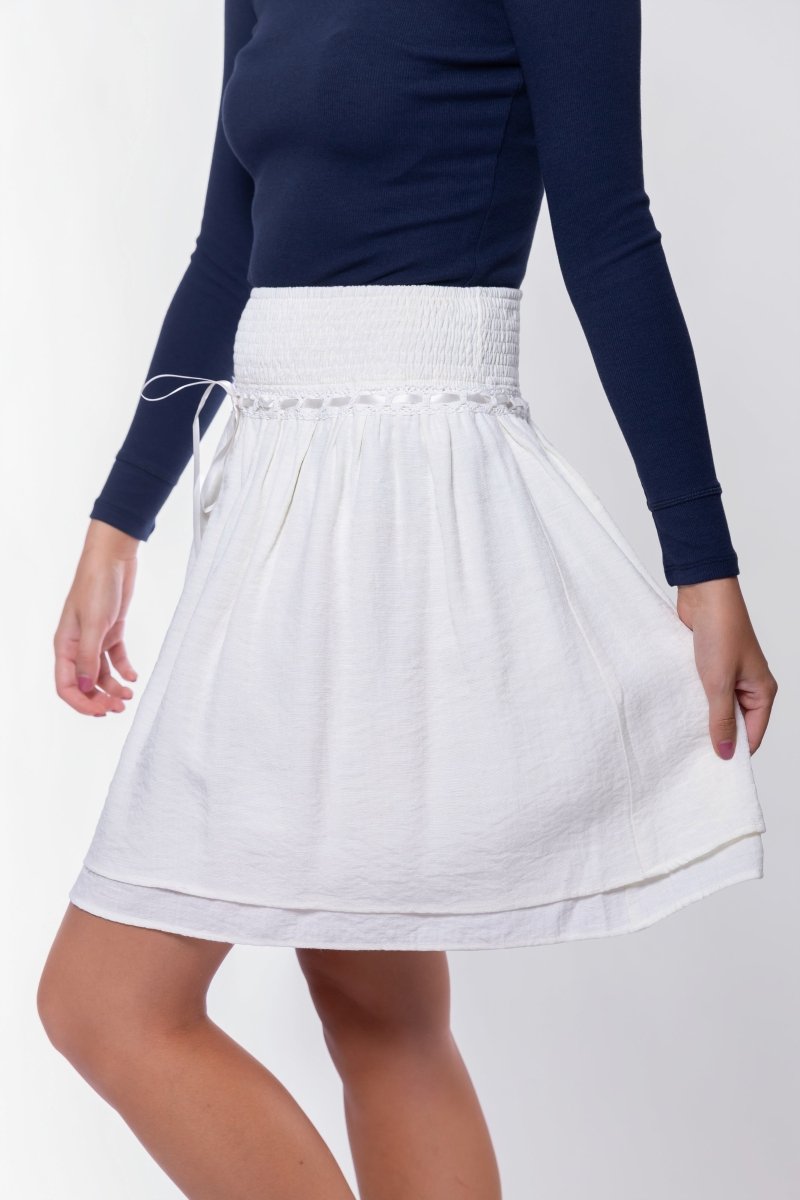 Avery Skirt 20" (Off White) - Skirt - Yakira Bella