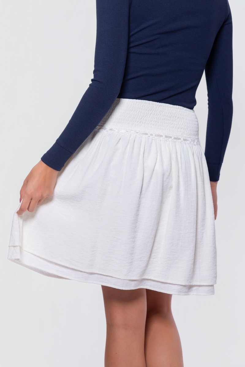 Avery Skirt 20" (Off White) - Skirt - Yakira Bella