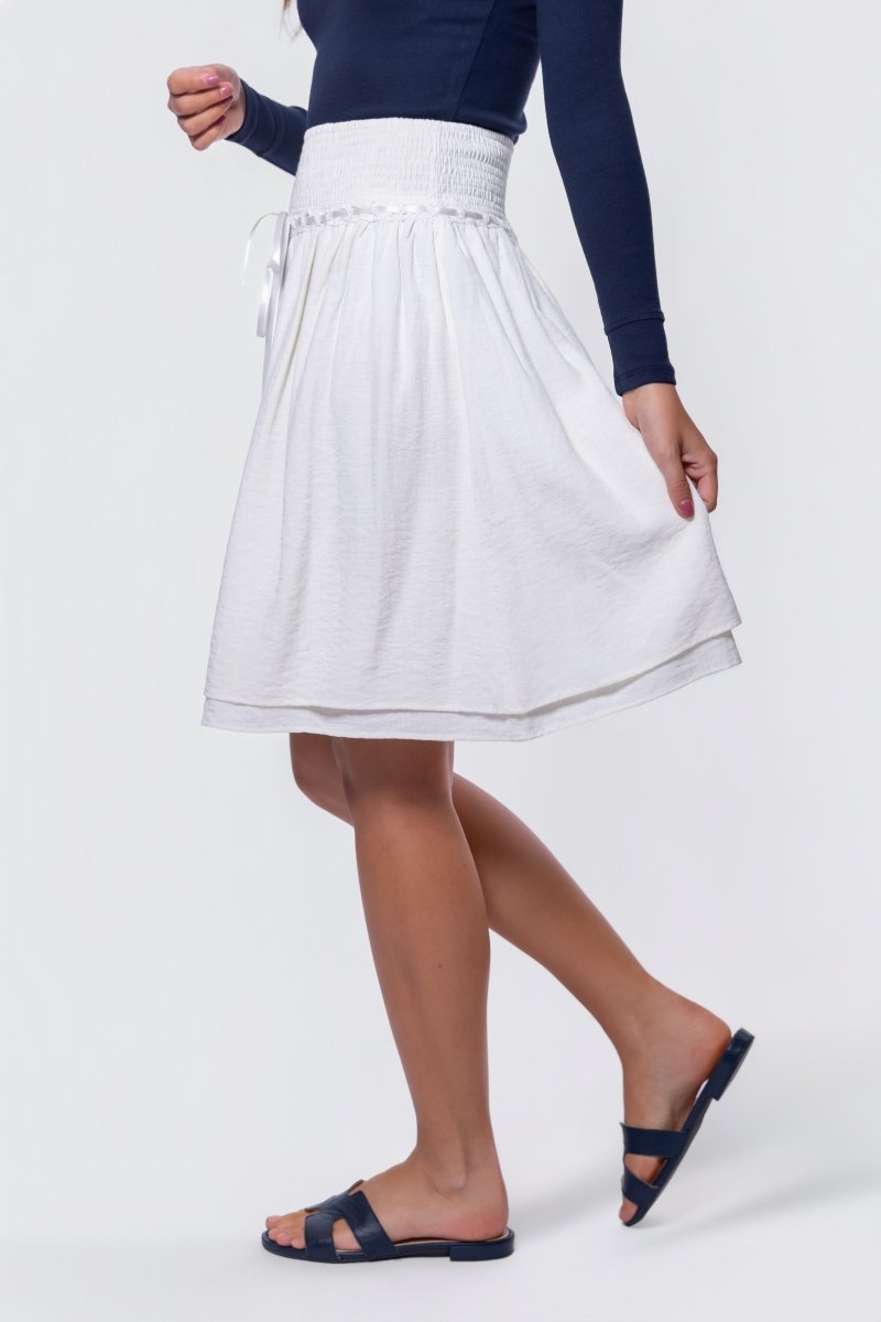 Avery Skirt 23" (Off White) - Skirt - Yakira Bella