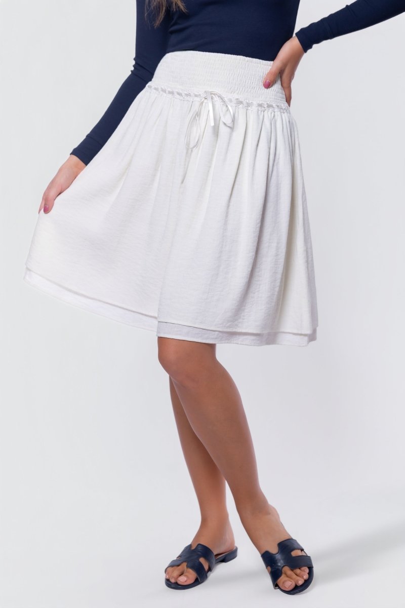 Avery Skirt 23" (Off White) - Skirt - Yakira Bella